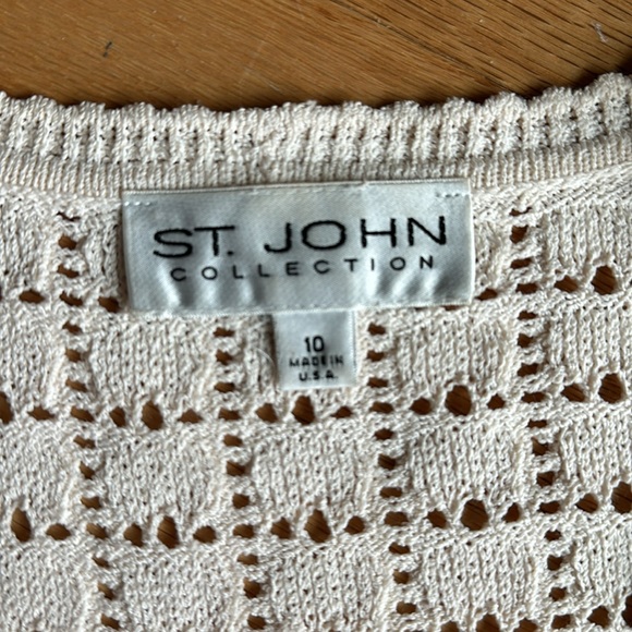 St. John Crochet Knit Cardigan Sweater - Picture 3 of 4